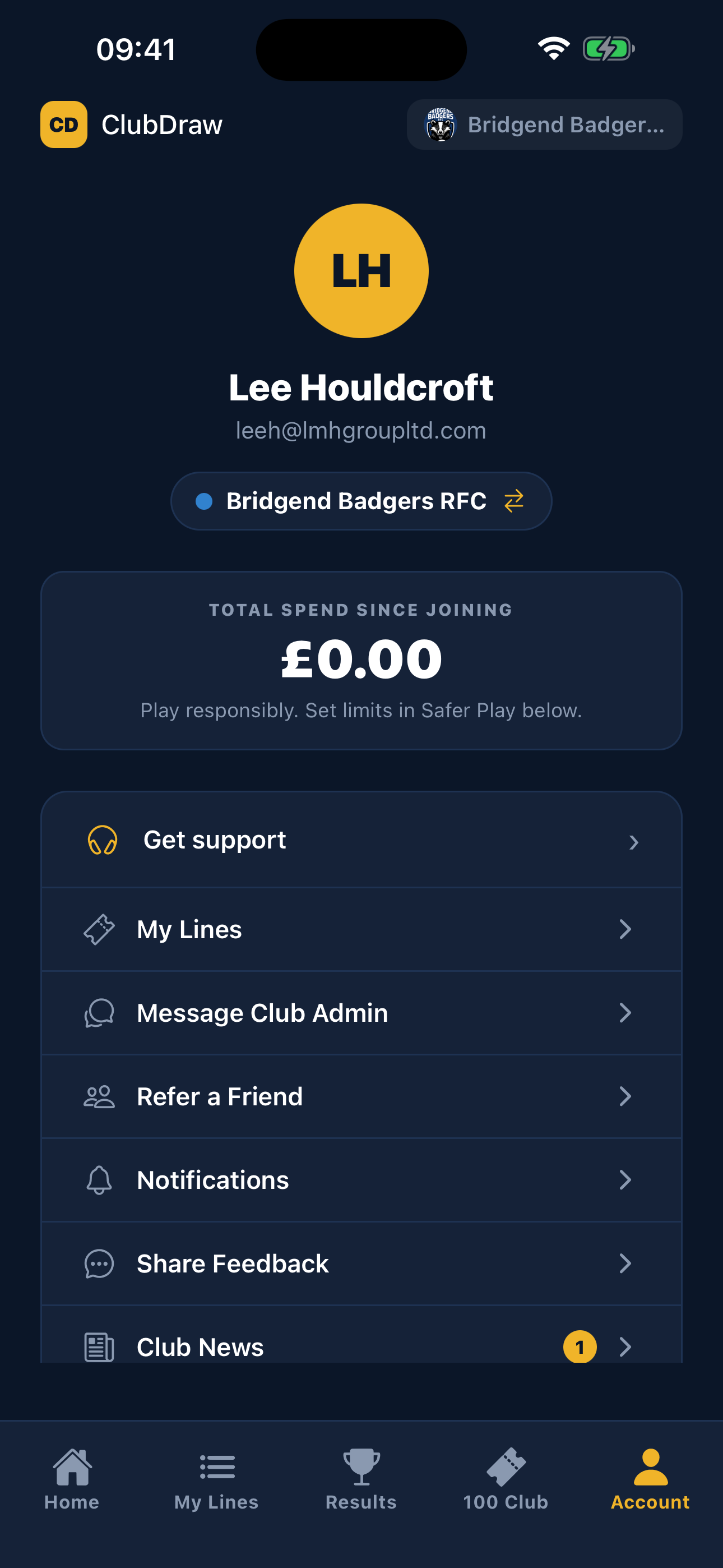 Member account